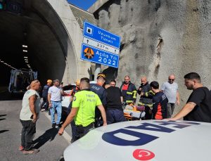 Zonguldak’ta yürekleri ağza getiren kaza… Tünelin girişine böyle ok gibi saplandı…