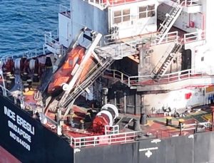 Karadeniz Ereğli’nin adını taşıyan gemi, Rusya’daki saldırıda hasar aldı