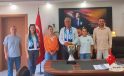 Ereğli Lisesi Kadın Futbol Takımından İlçe Milli Eğitim Müdürlüğü’ne ziyaret
