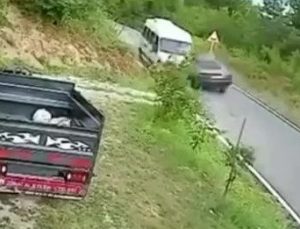 Kaptaş’ta 4 kişinin yaralandığı feci kazanın görüntüleri ortaya çıktı