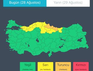 Zonguldak’ta kuvvetli sağanak ve gök gürültülü yağış uyarısı