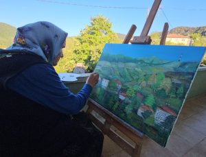 81 yaşında tuvalin başında: Şahinde Ermiş 80 eser üretti