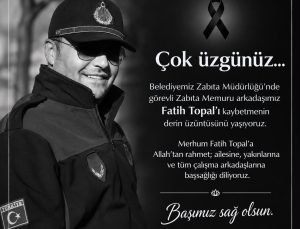 Kozlu Belediyesi Zabıta Amiri Fatih Topal kalp krizinden hayatını kaybetti