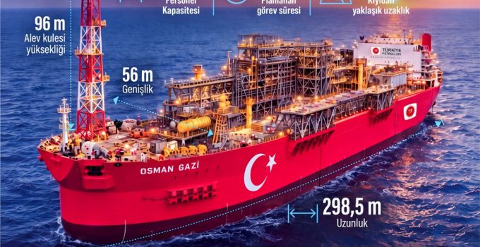 Türkiye’nin ilk yüzer üretim platformu Osman Gazi, Filyos’tan Karadeniz’e uğurlanacak