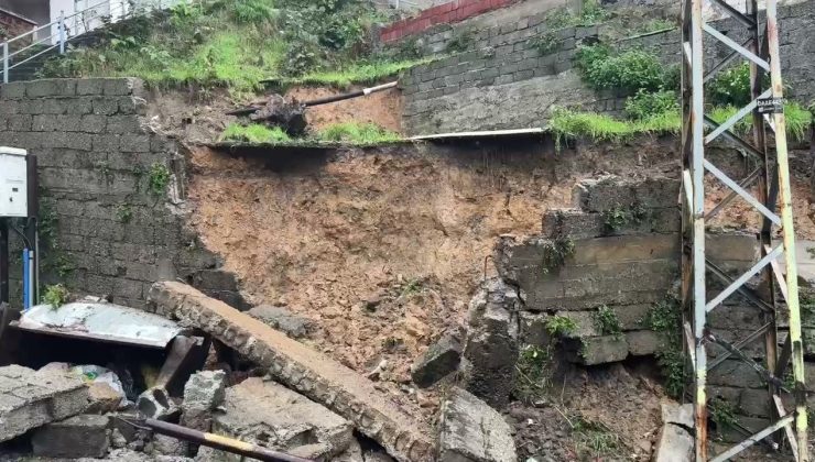 Zonguldak’ta sağanak sonrası heyelanlar: Ev tahliye edildi, istinat duvarı yıkıldı