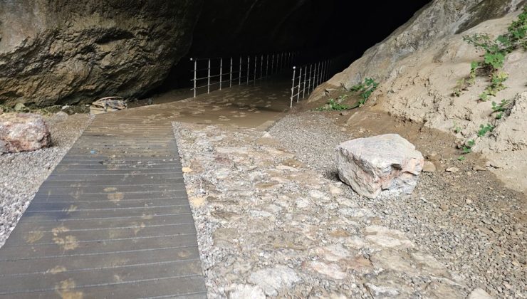Sağanak yağışın vurduğu Gökgöl Mağarası ziyarete kapatıldı