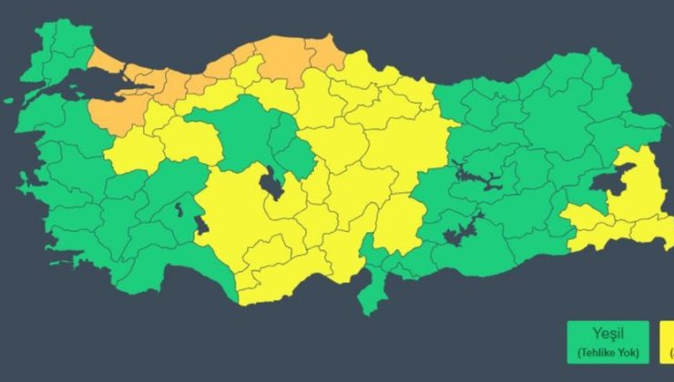 Zonguldak için turuncu kodlu yağış uyarısı