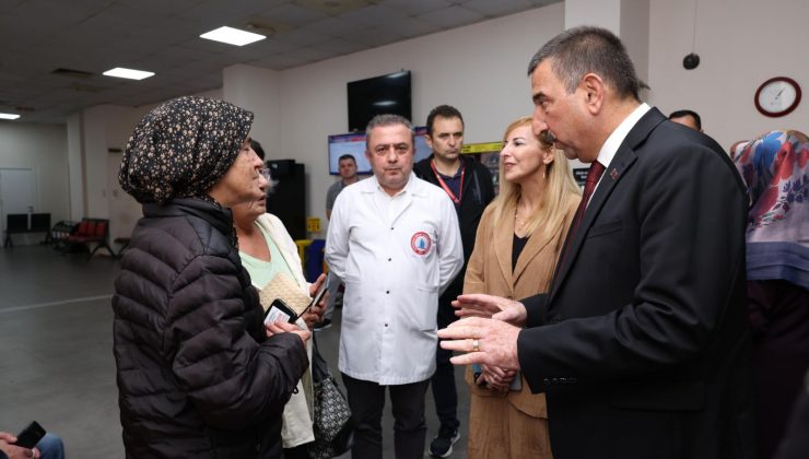 Vali Hacıbektaşoğlu’ndan maden kazasında yaralanan işçilere ziyaret