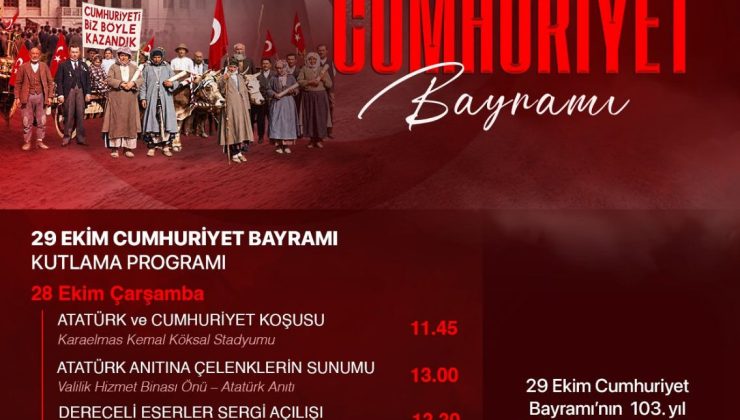 Zonguldak’ta 29 Ekim Cumhuriyet Bayramı kutlama programı belli oldu
