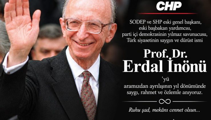 CHP Zonguldak İl Başkanı Can, Erdal İnönü’yü andı